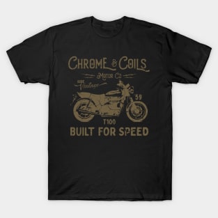 Built for Speed - Vintage Motorbike Design T-Shirt